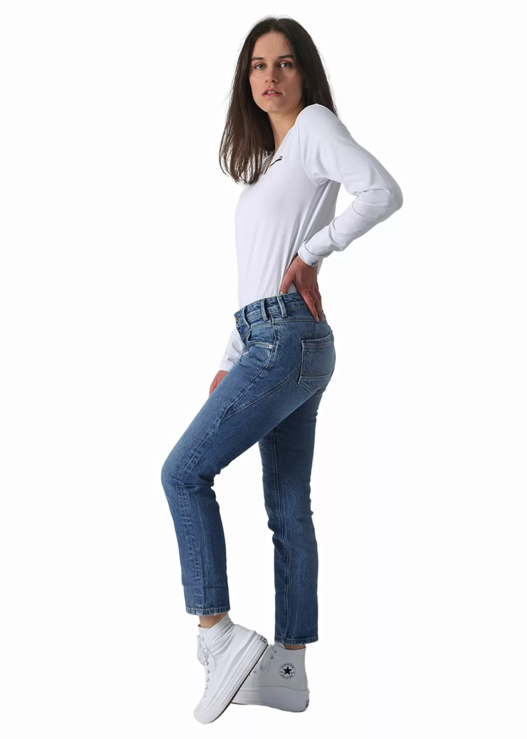 M.O.D. Damen Jeans REA - Regular Fit - Blau - Spy Blue günstig online kaufen