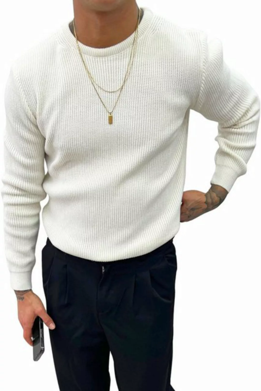 OSSY HOMER Strickpullover Basic Herren Strickpullover - Zeitloser Stil und günstig online kaufen