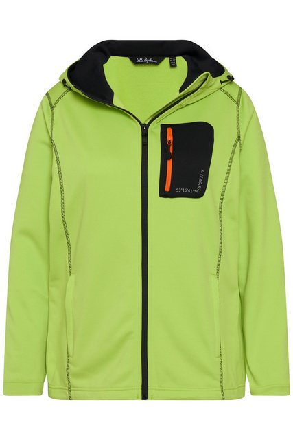 Ulla Popken Sweatjacke HYPRAR Sweatjacke Reflektordruck Kapuze Daumenloch günstig online kaufen