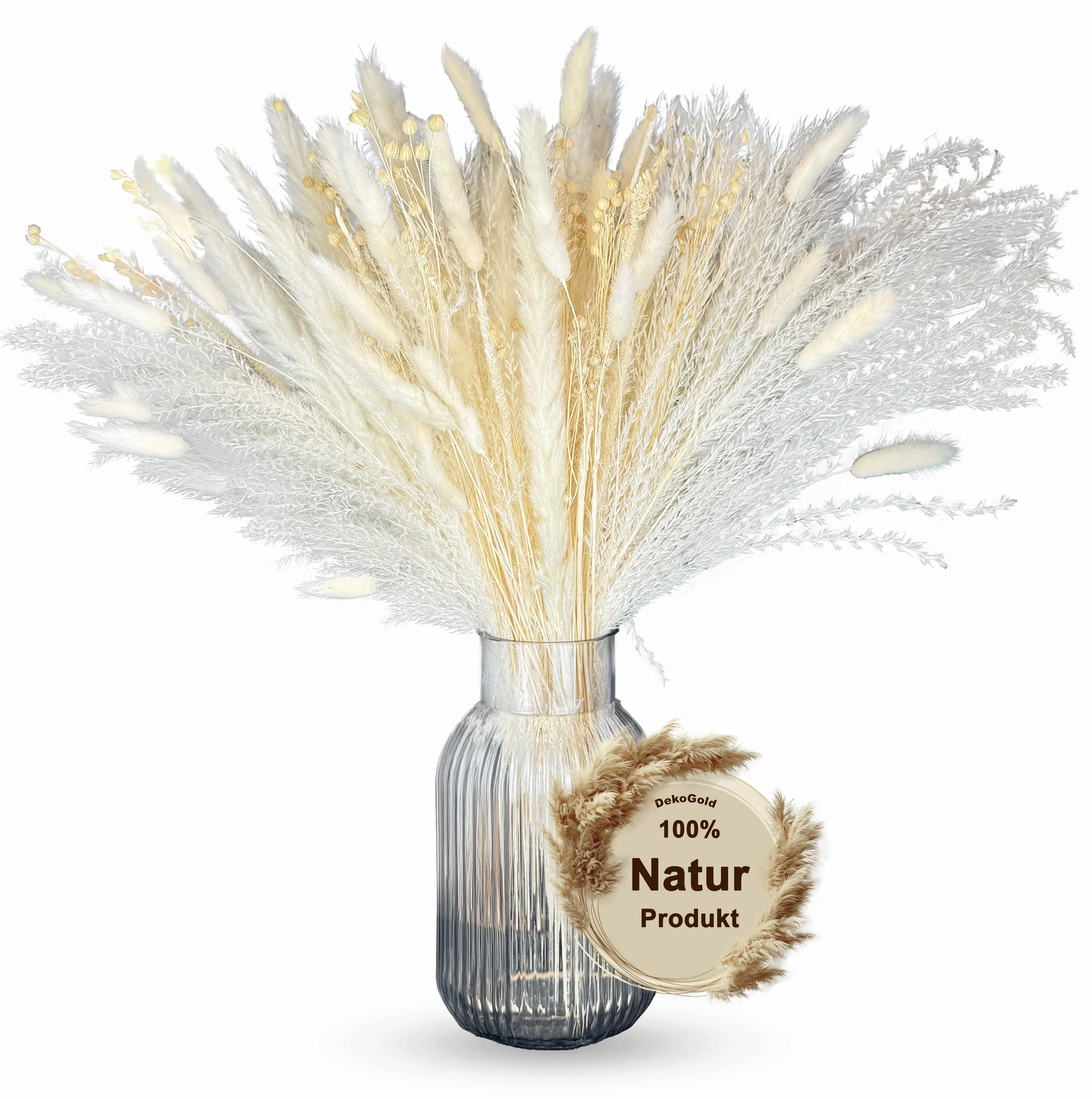 Trockenblume Trockenblumenstrauß Pampasgras, Nina-Maria's Deko Gold, günstig online kaufen