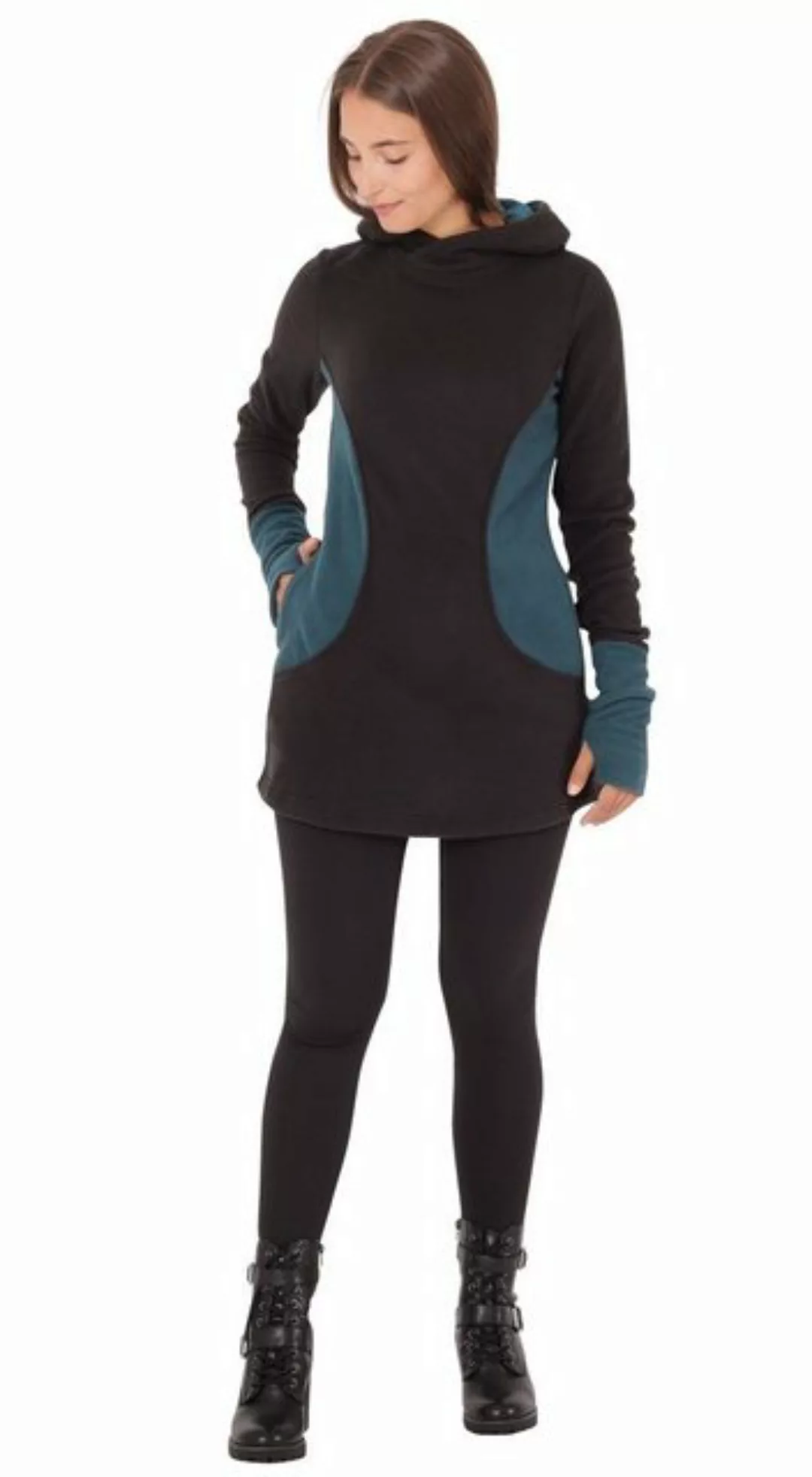 PUREWONDER Kapuzenpullover Fleece Kleid und Pullover dr12 mit Kapuze und Ta günstig online kaufen