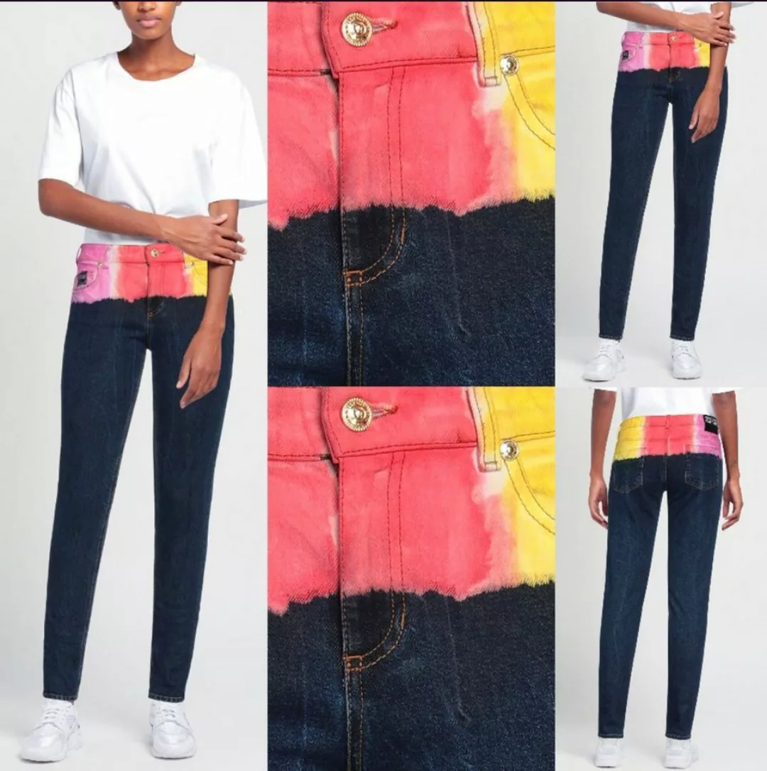 Versace 5-Pocket-Jeans VERSACE JEANS COUTURE TIE-DYE Slim Jeans Batic Denim günstig online kaufen