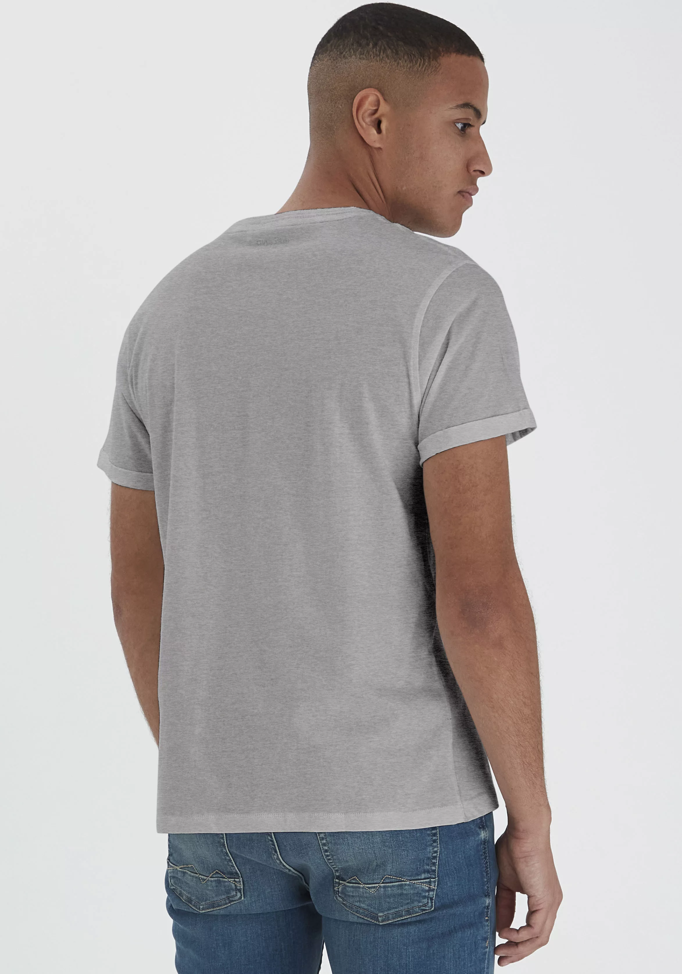 Blend T-Shirt Einfarbiges Rundhals T-Shirt aus Baumwolle BHNASIR (1-tlg) 40 günstig online kaufen