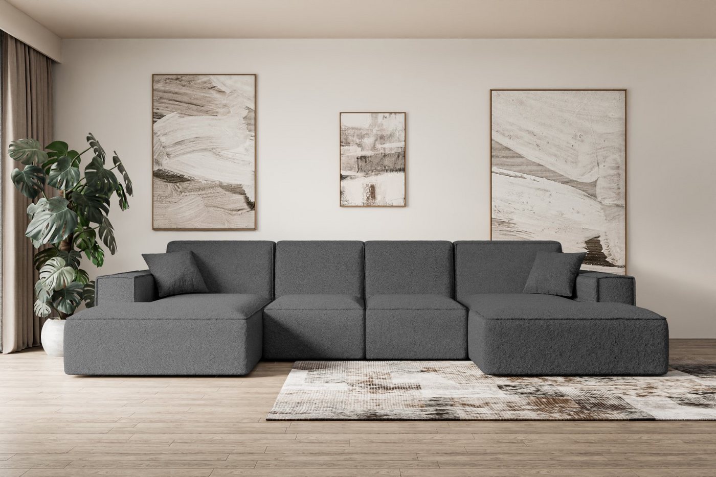 ALTDECOR Wohnlandschaft SIERRA-U, Sofa Praktische Bequeme Funktionsecke Cou günstig online kaufen