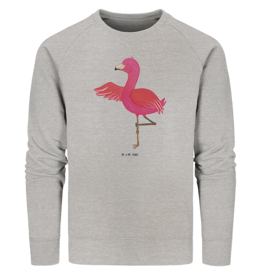 Mr. & Mrs. Panda Longpullover Flamingo Yoga Größe XL - Heather Grey - Gesch günstig online kaufen