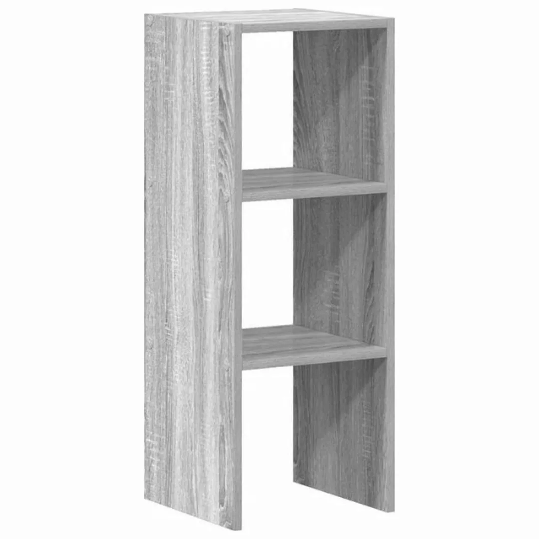 vidaXL Fächerschrank Bücherregal Stapelbar Grau Sonoma 30x30x80 cm Holzwerk günstig online kaufen