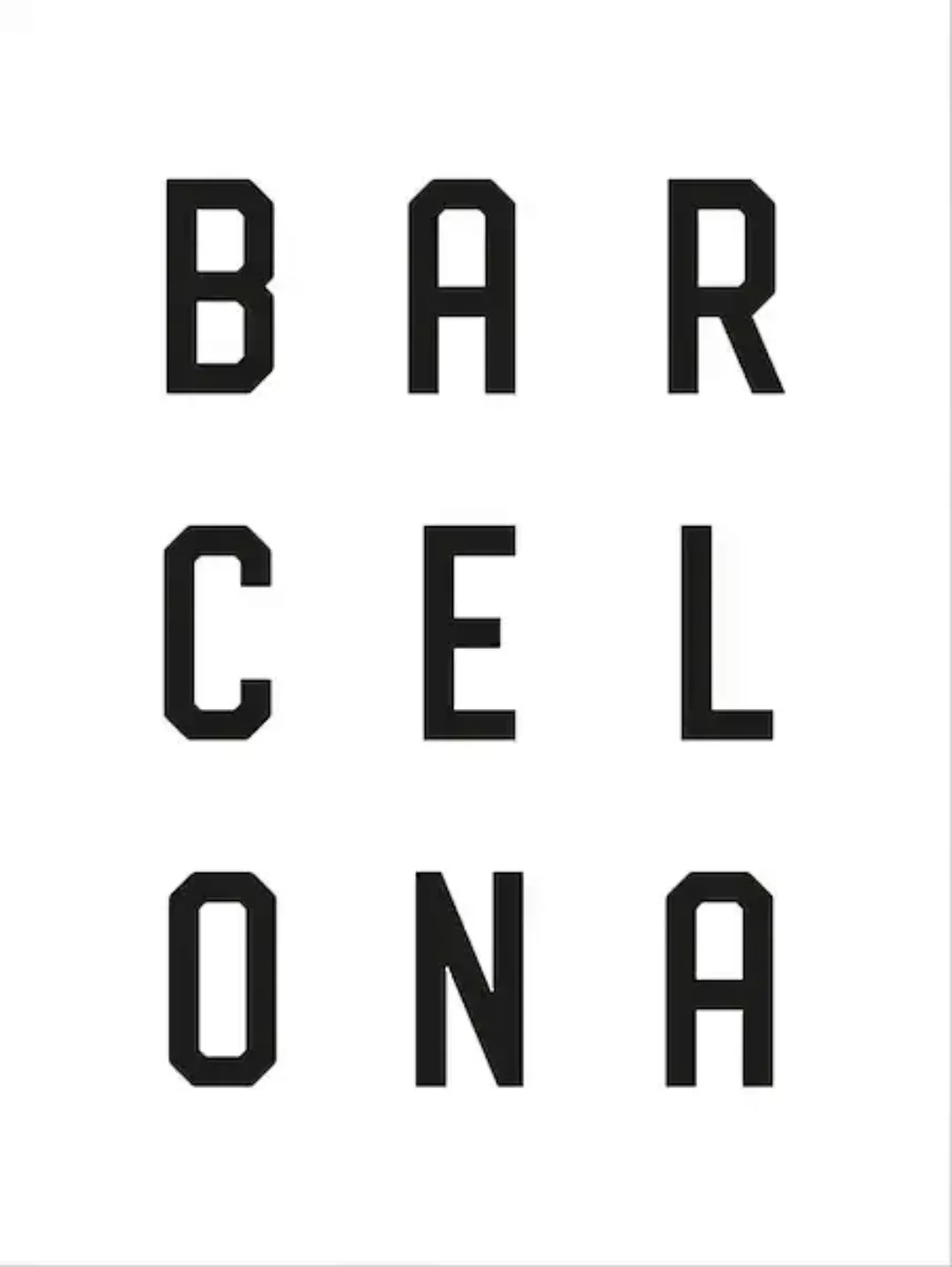 Wall-Art Poster "Typographie Barcelona Schriftzug" günstig online kaufen