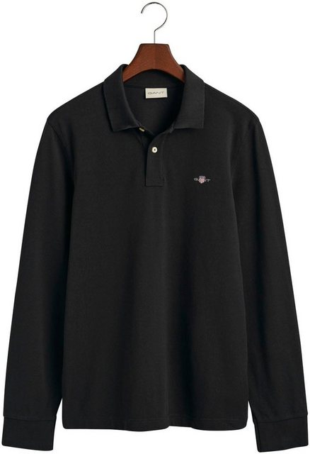 Gant Poloshirt REG SHIELD LS PIQUE RUGGER mit Logotickerei auf der Brust günstig online kaufen