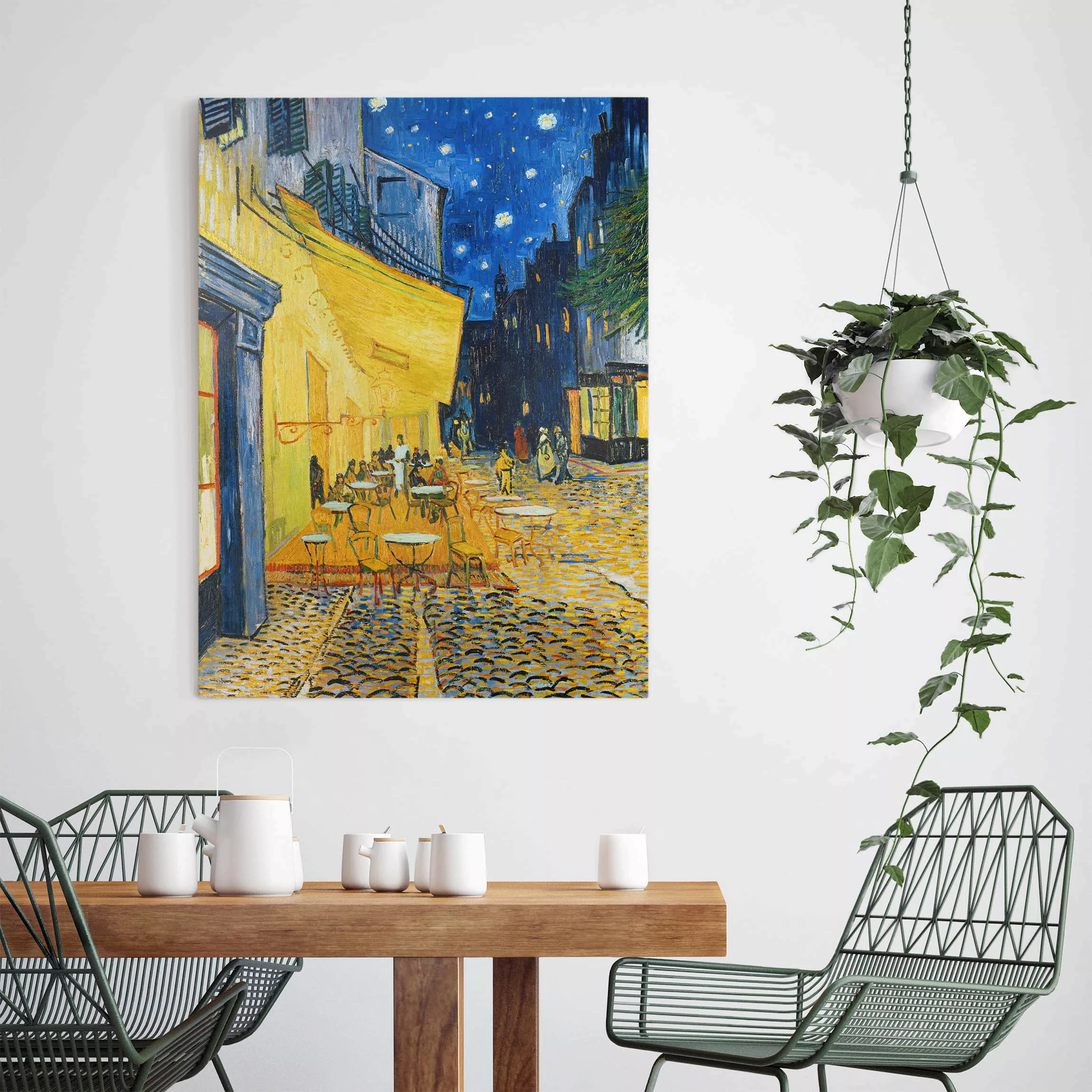 Leinwandbild Kunstdruck - Hochformat Vincent van Gogh - Café-Terrasse in Ar günstig online kaufen
