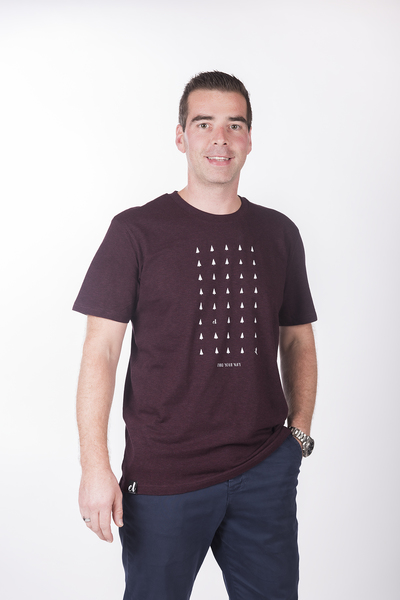 Unisex T- Shirt "Elweg" In Heather Grape Red günstig online kaufen