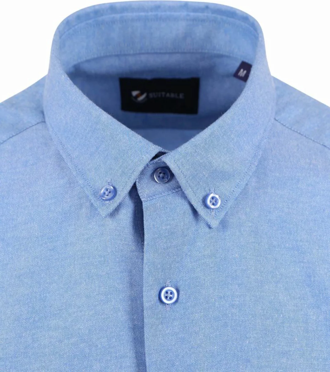 Suitable Short Sleeve Hemd Blau - Größe L günstig online kaufen