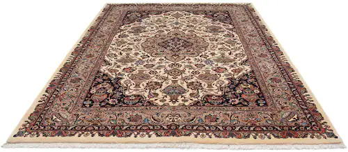 morgenland Wollteppich »Kaschmar Medaillon Beige 303 x 201 cm«, rechteckig günstig online kaufen