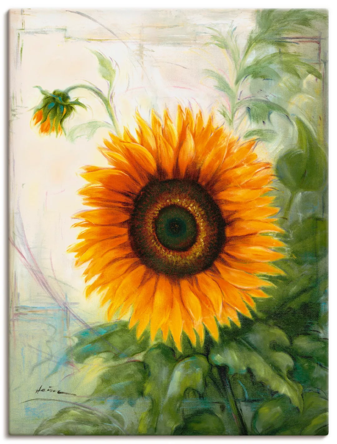 Artland Leinwandbild »Sonnenblume«, Blumen, (1 St.), auf Keilrahmen gespann günstig online kaufen