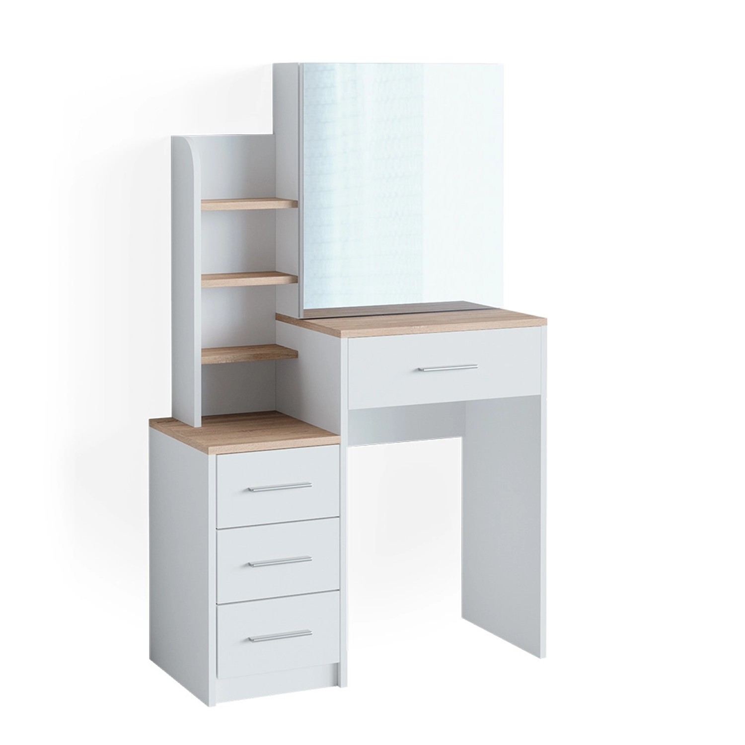 Vicco Schminktisch Conrada, Weiß/Sonoma, 80 cm günstig online kaufen