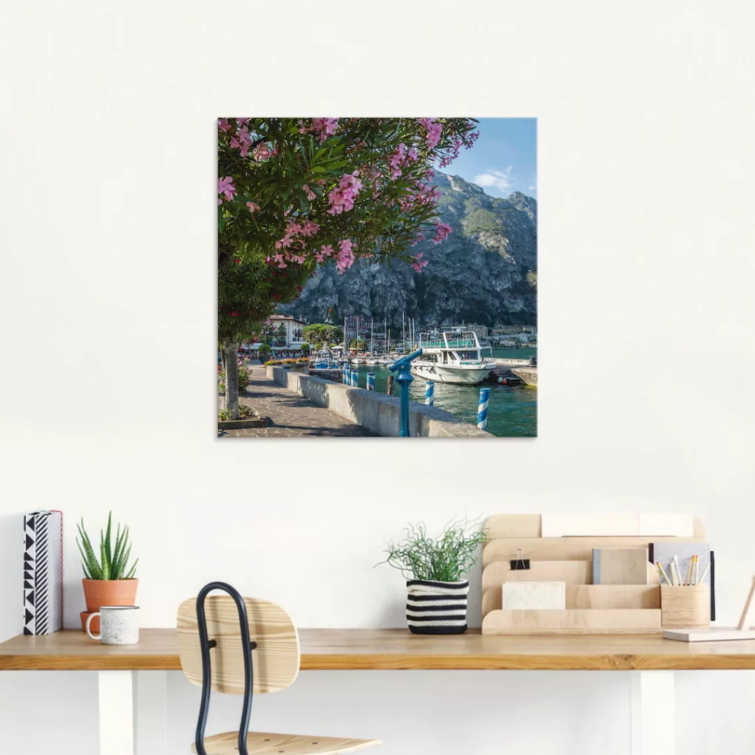 Artland Glasbild »Gardasee Hafen Limone sul Garda II«, Europa, (1 St.) günstig online kaufen