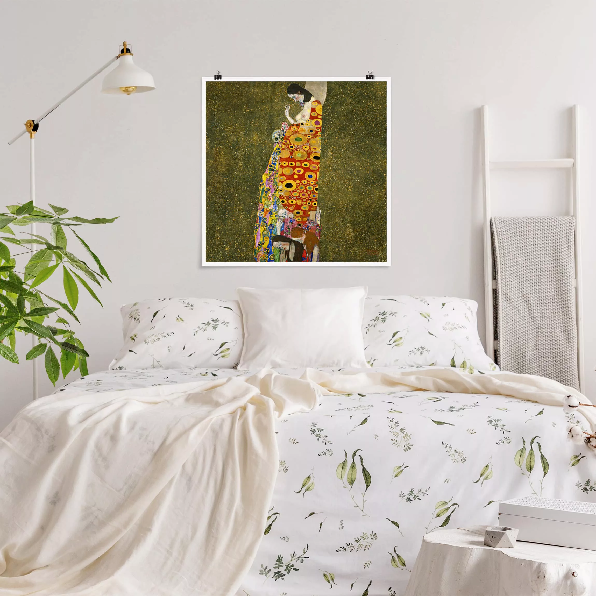 Poster Kunstdruck - Quadrat Gustav Klimt - Die Hoffnung II günstig online kaufen