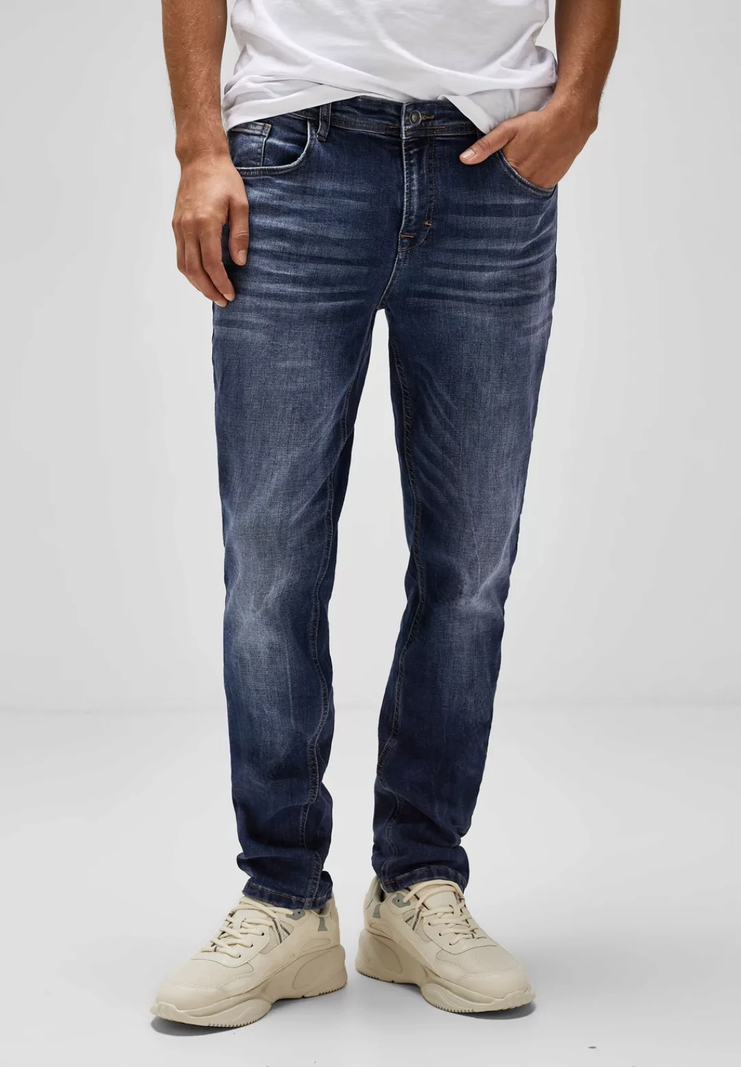 STREET ONE MEN Regular-fit-Jeans im Used Look günstig online kaufen