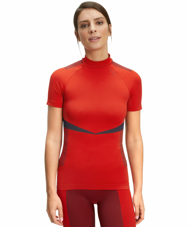 FALKE Damen T-Shirt Stehkragen, M-L, Rot, 37942-815402 günstig online kaufen