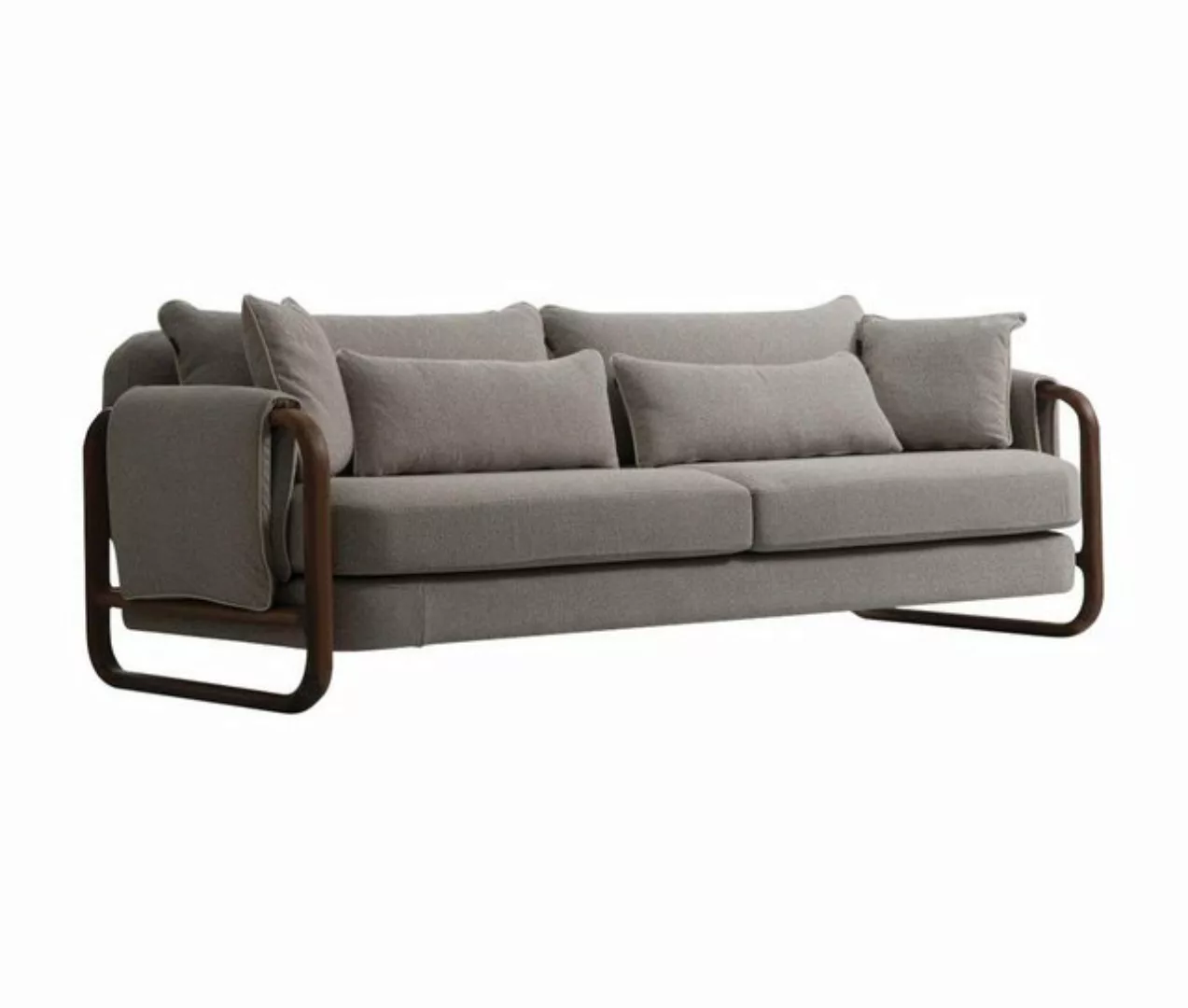 JVmoebel 2-Sitzer Sofa 2 Sitzer Zweisitzer Modern Stoff Grau Sofas Design W günstig online kaufen