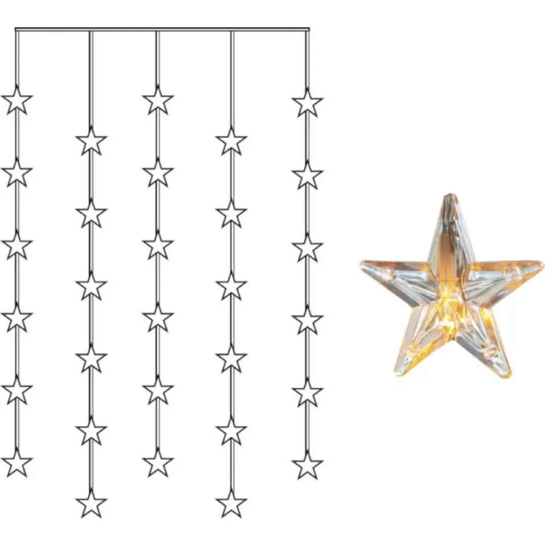 LED Lichtervorhang Star Curtain in Transparent 1W 52lm günstig online kaufen