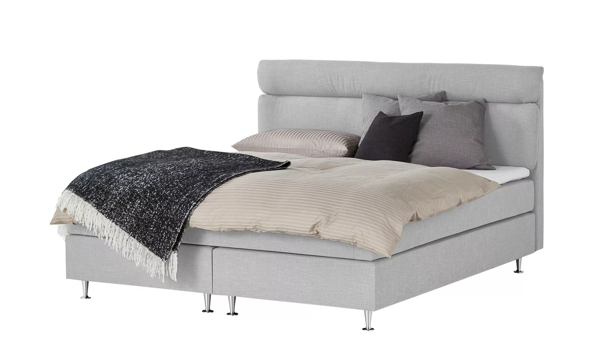 Boxspringbett - grau - 171 cm - 105,5 cm - Betten > Boxspringbetten > Boxsp günstig online kaufen