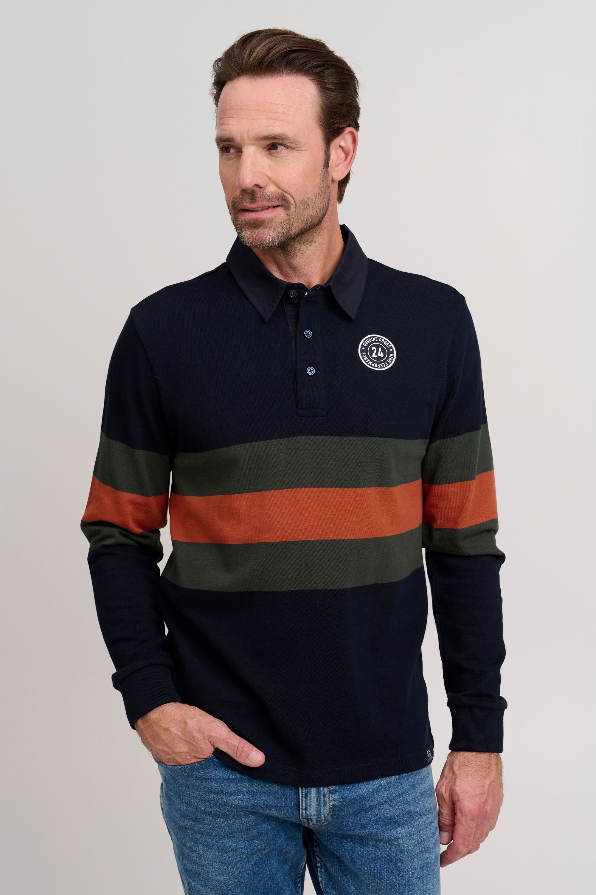 FQ1924 Langarm-Poloshirt "Langarm-Poloshirt FQMikkael" günstig online kaufen