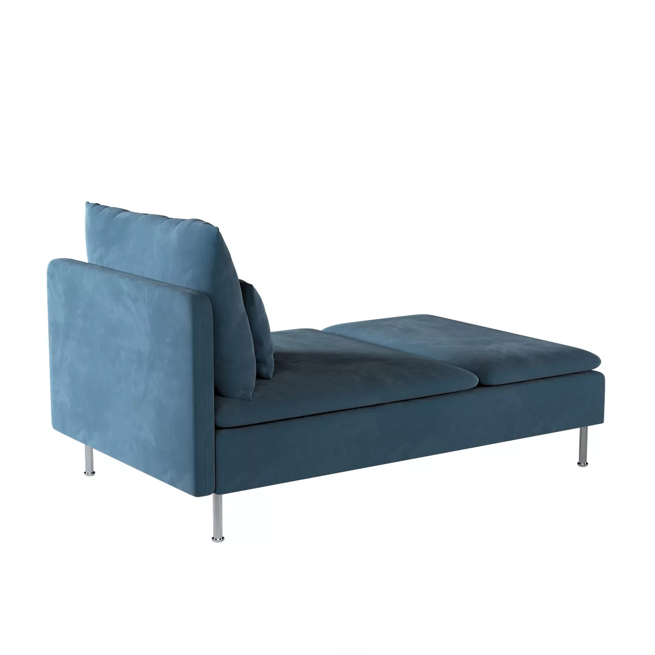 Bezug für Söderhamn Recamiere, blau, Bezug für Recamiere, Velvet (704-16) günstig online kaufen