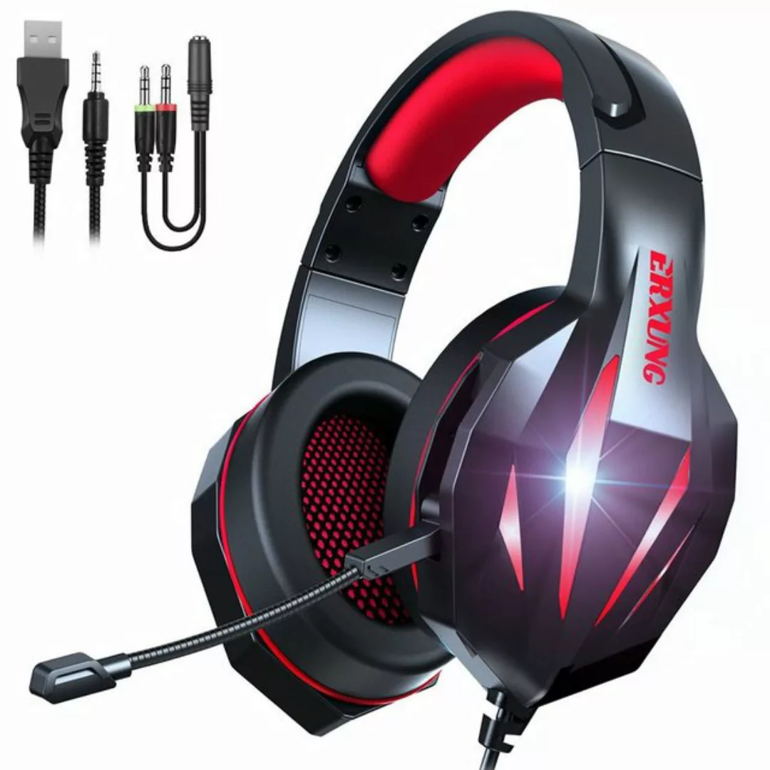 HYTIREBY Gaming-Headset kabelgebundene Kopfhörer mit Mikrofon Gaming-Headse günstig online kaufen