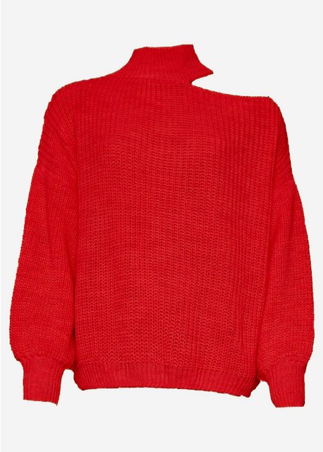 SASSYCLASSY Strickpullover Oversize Cut-Out Damen Pullover Strickpullover D günstig online kaufen