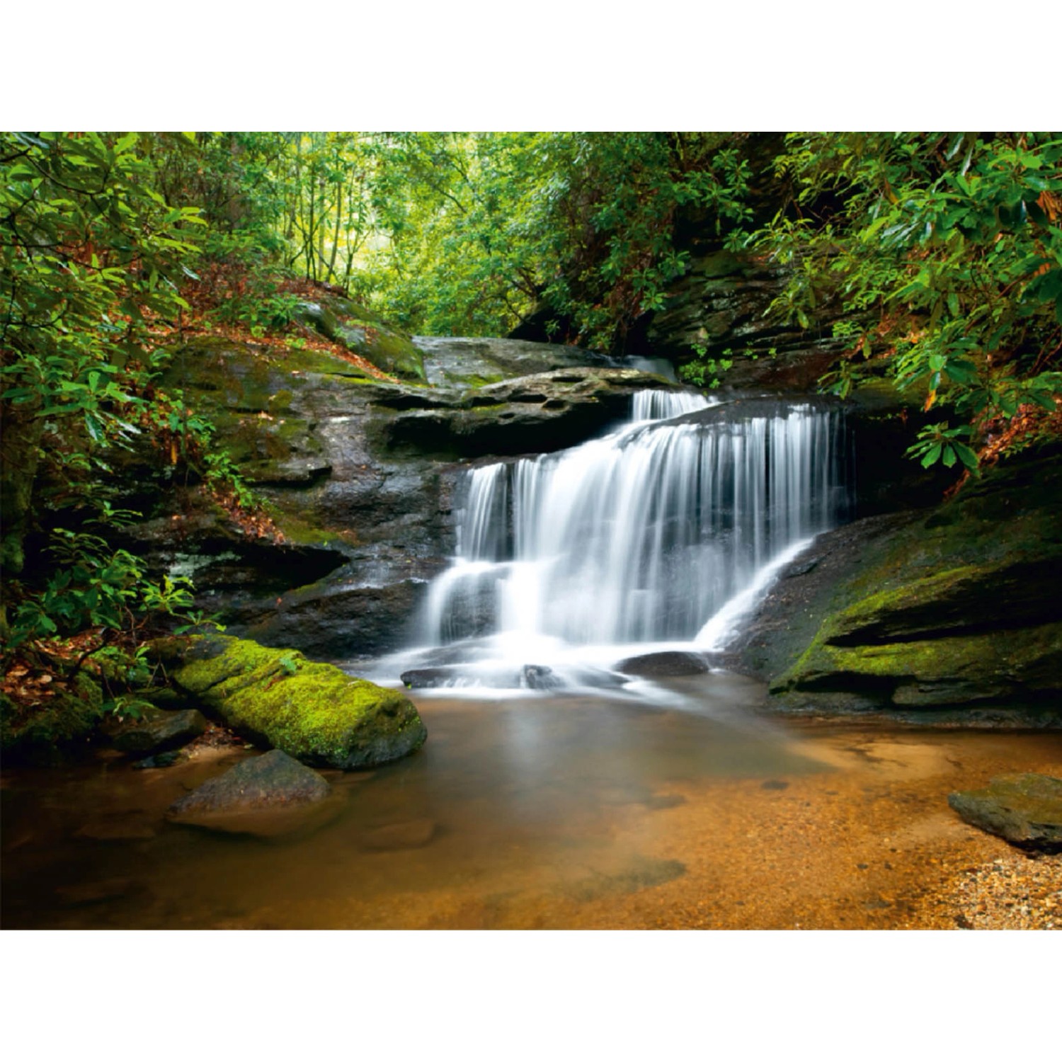 Sanders & Sanders Fototapete Wasserfall Grün 360 x 270 cm 600419 günstig online kaufen
