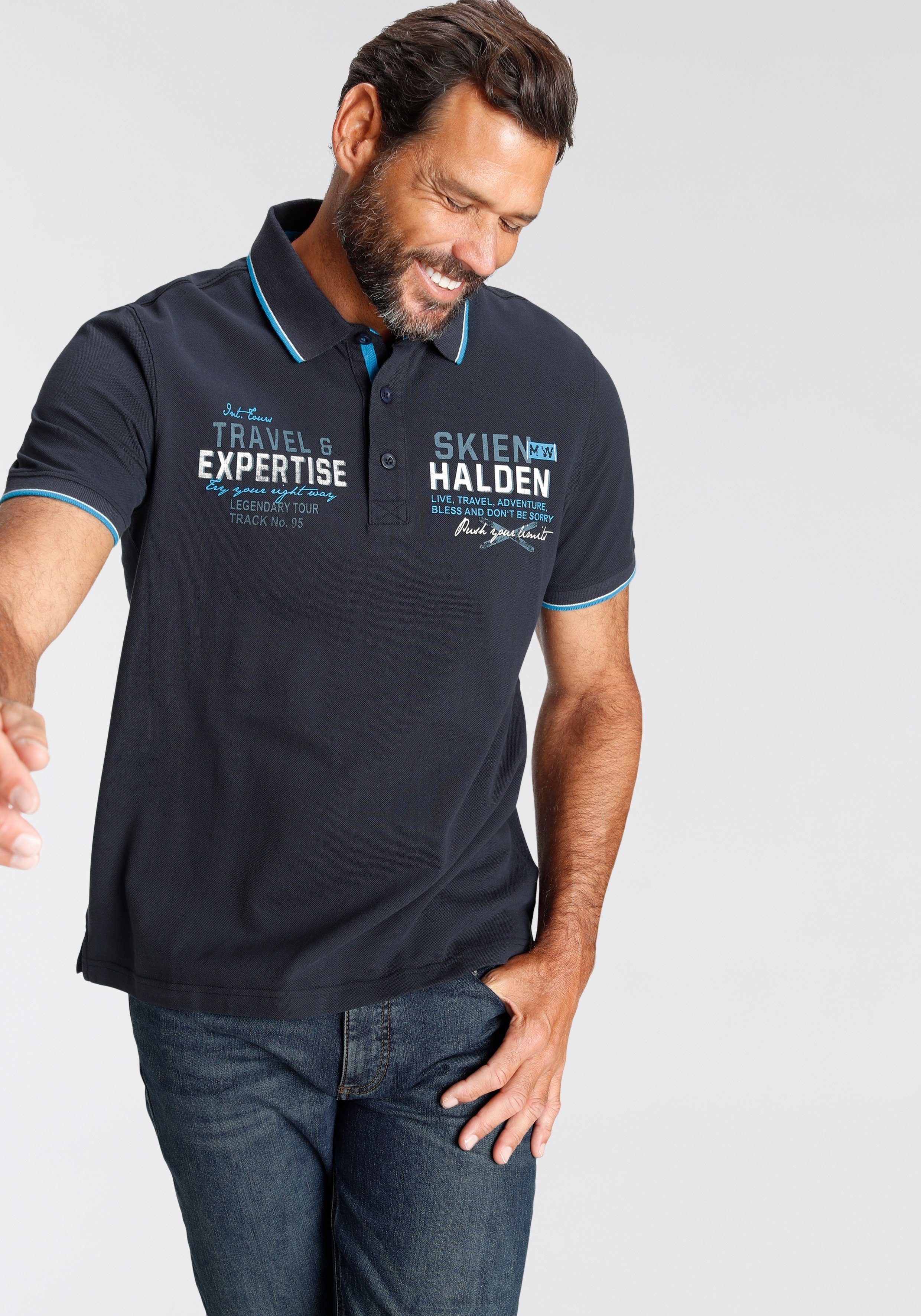 Man's World Poloshirt Kurzarm, bedrucktes Design, günstig online kaufen