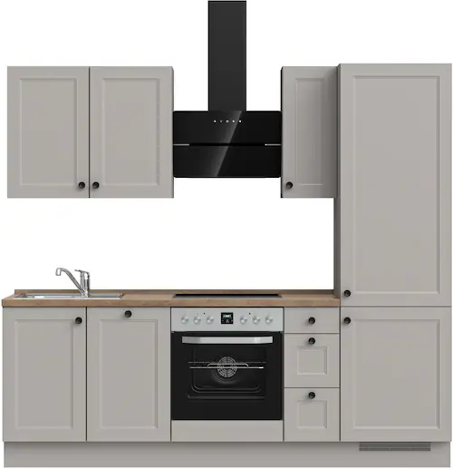 nobilia® Küchenzeile »"Cascada II"«, vormontiert, Breite 240 cm, Ausrichtun günstig online kaufen