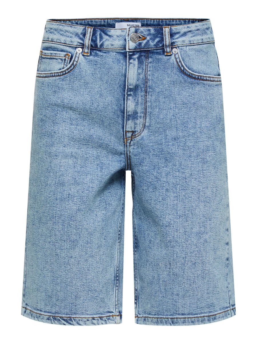 SELECTED High Waist Jeansshorts Damen Blau günstig online kaufen