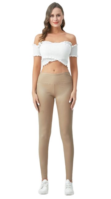 cofi1453 Leggings Leggings Hose Leggins Leder-Optik Hohe Taille Basic Unifa günstig online kaufen