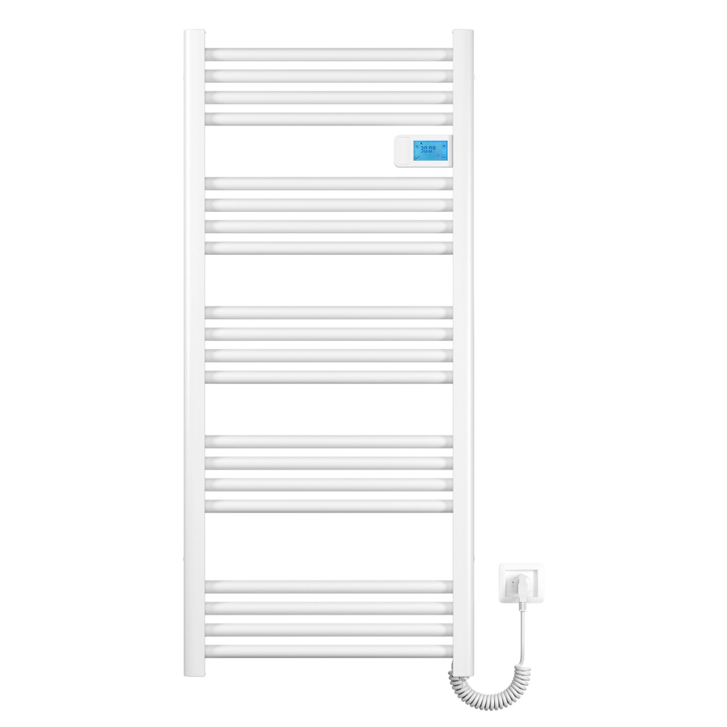 Emke Handtuchwärmer Elektrisch 120x54cm 600W Weiß Heizkörper mit Thermostat günstig online kaufen