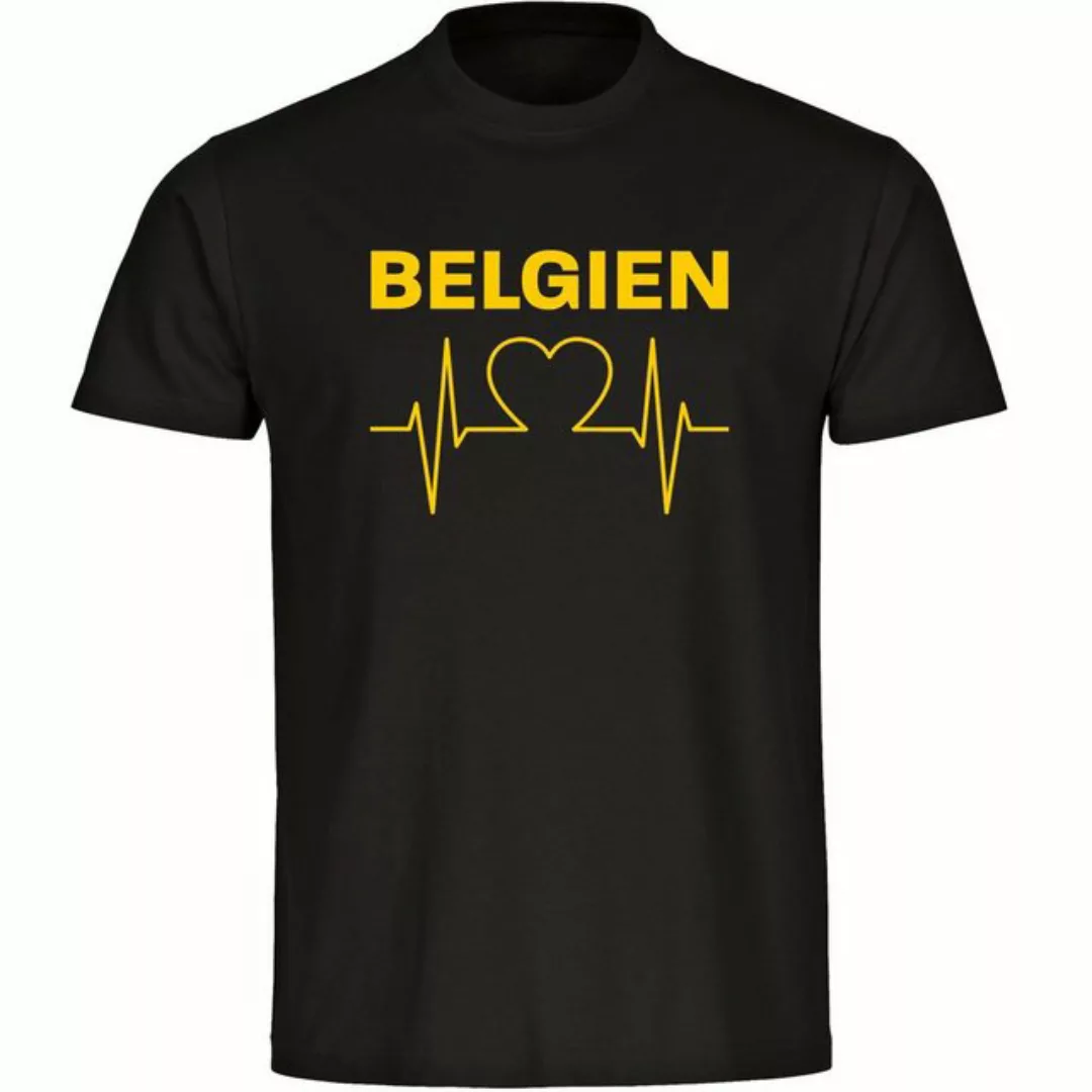 multifanshop T-Shirt Herren Belgien - Herzschlag - Männer günstig online kaufen