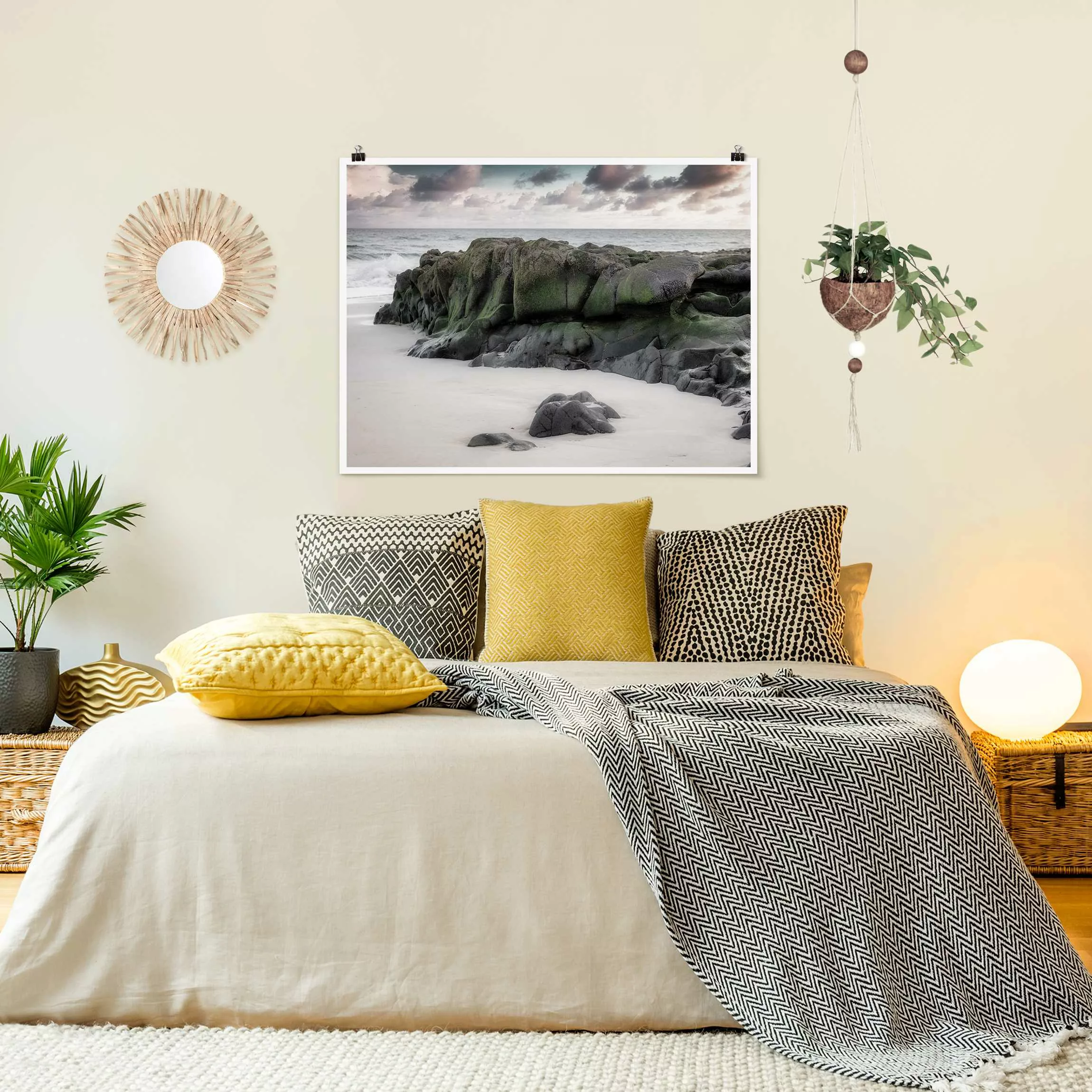 Poster Felsen am Strand günstig online kaufen