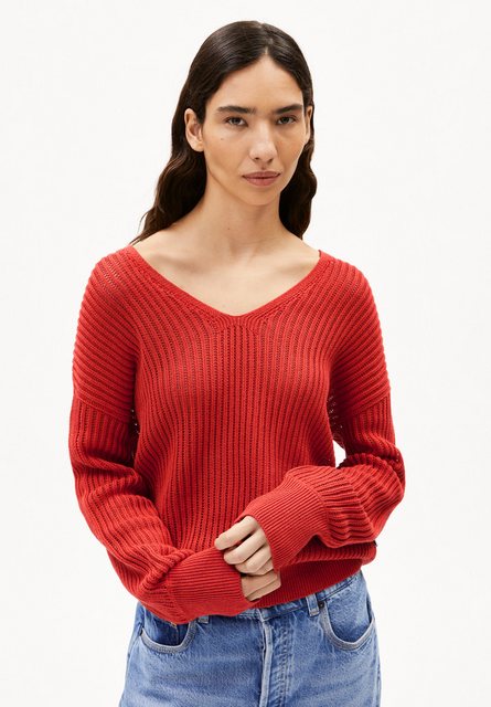 Armedangels Strickpullover RABEAA CROCHET LINO Damen Pullover aus Leinen-Mi günstig online kaufen