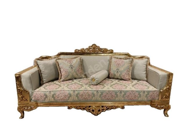 JVmoebel 3-Sitzer Klassischer Dreisitzer Couch Barock Beige 3er Sofa Couche günstig online kaufen