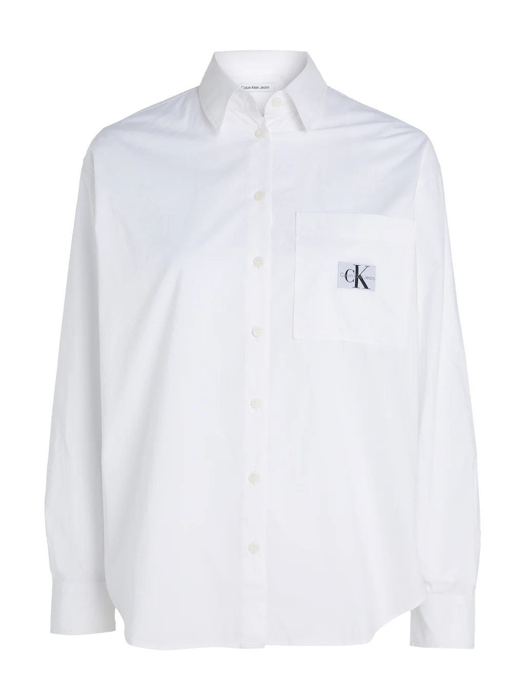 Calvin Klein Jeans Hemdbluse WOVEN LABEL RELAXED SHIRT mit Logomarkenlabel günstig online kaufen