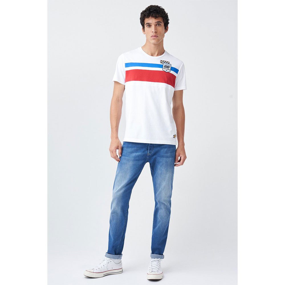 Salsa Jeans 125794-000 / Miguel Oliveira Colour Block Kurzarm T-shirt S Whi günstig online kaufen