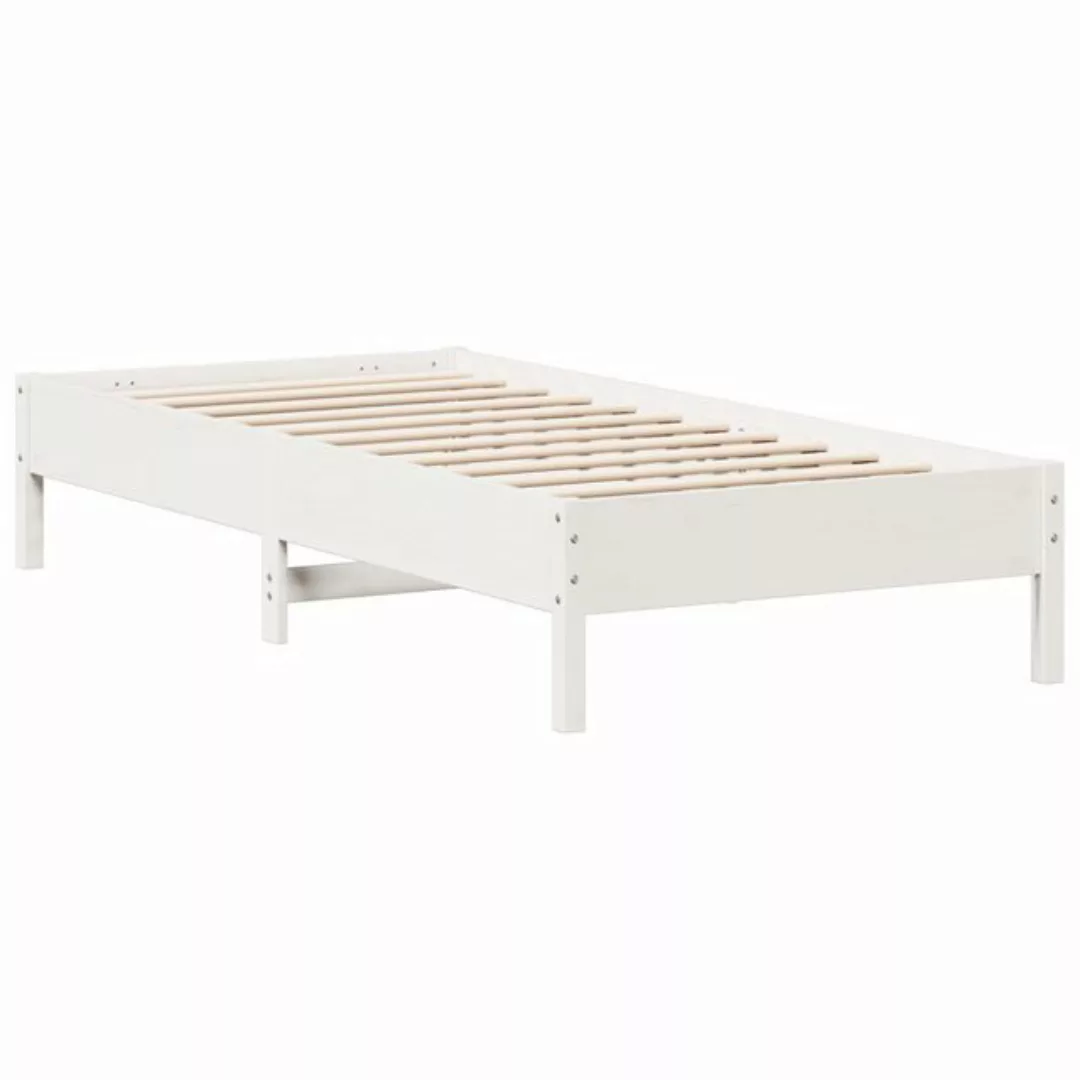 vidaXL Bettgestell Massivholzbett Weiß 90x200 cm Kiefer Bett Bettgestell günstig online kaufen