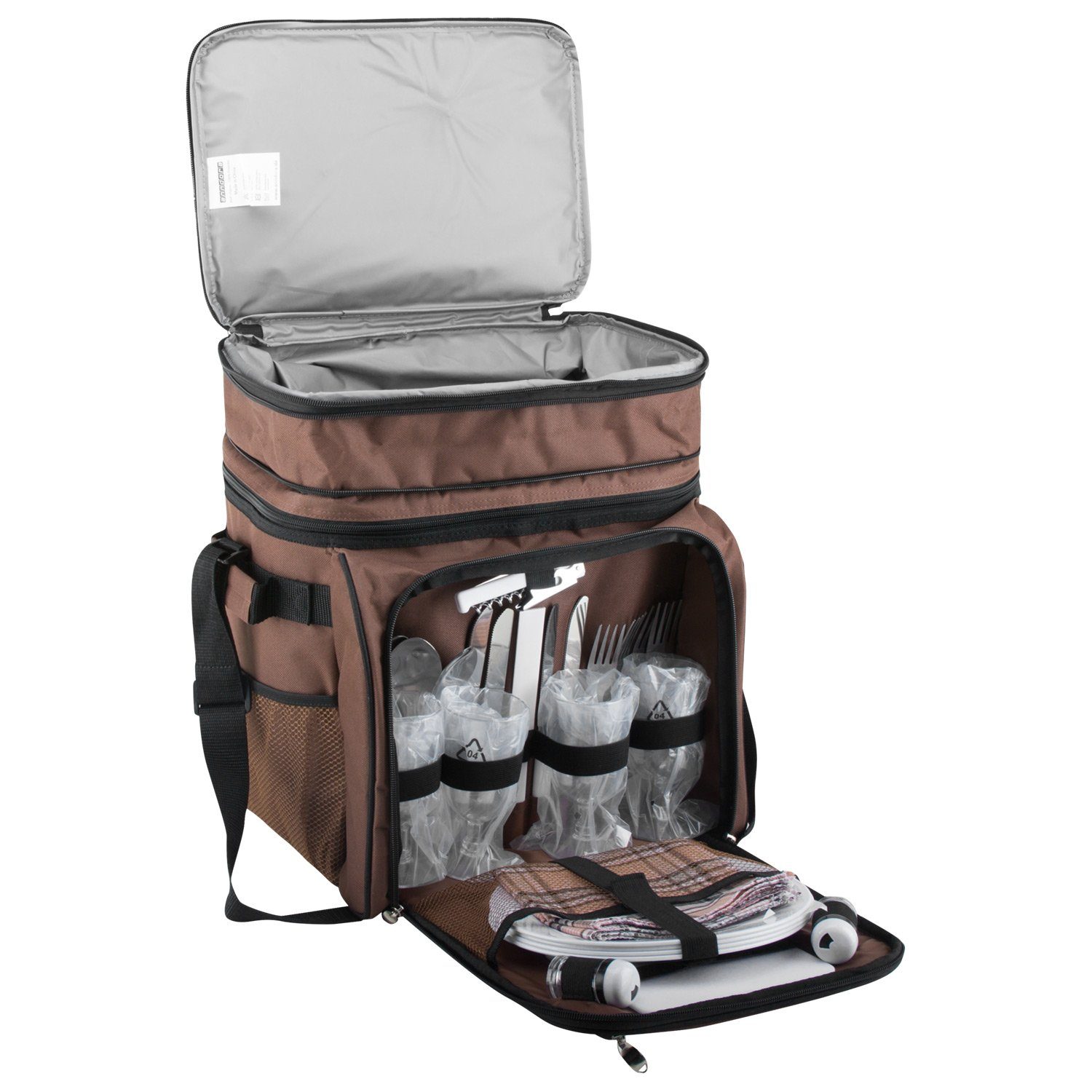 anndora Picknicktasche Umhängetasche Tragetasche + Zubehör günstig online kaufen