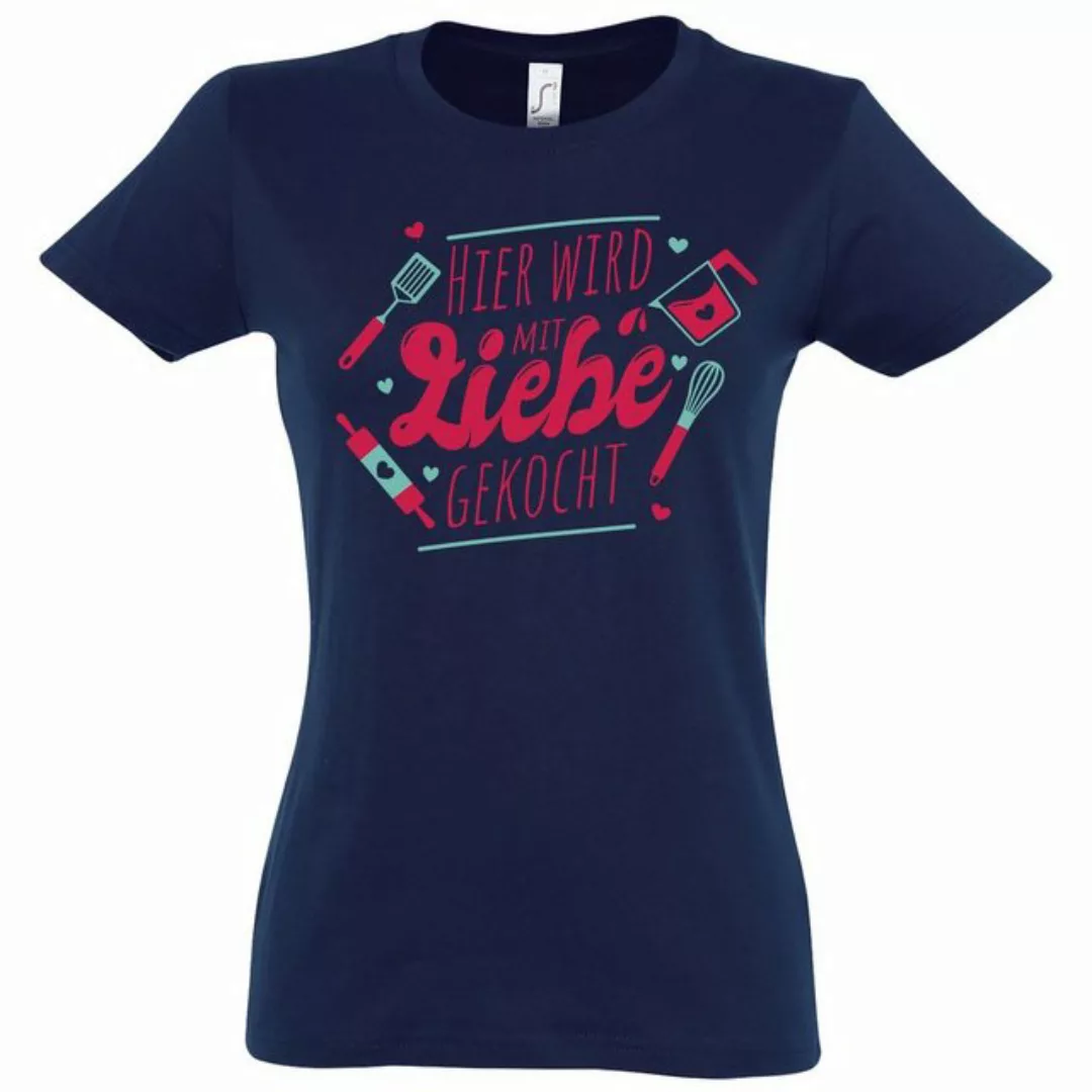 Youth Designz Print-Shirt "Hier wird mit Liebe gekocht" Damen T-Shirt mit m günstig online kaufen