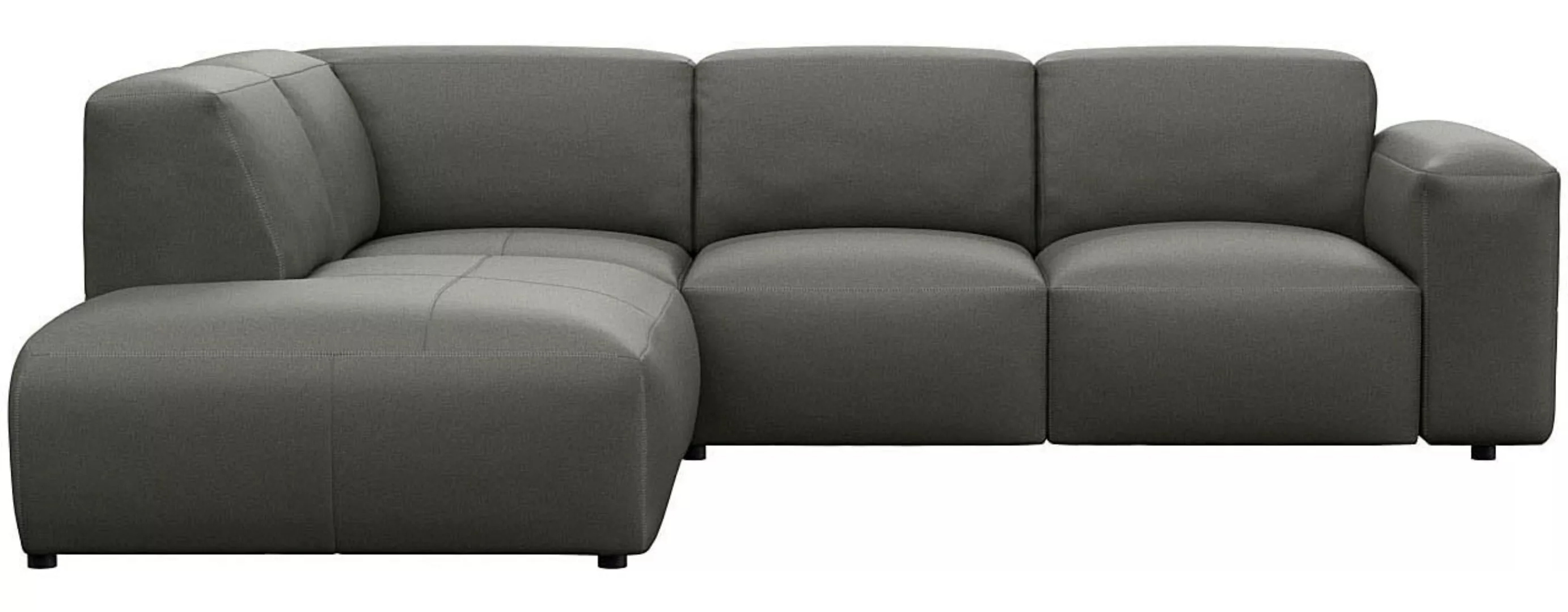 FLEXLUX Ecksofa »Lucera«, modern & anschmiegsam, Kaltschaum, Stahl-Wellenun günstig online kaufen