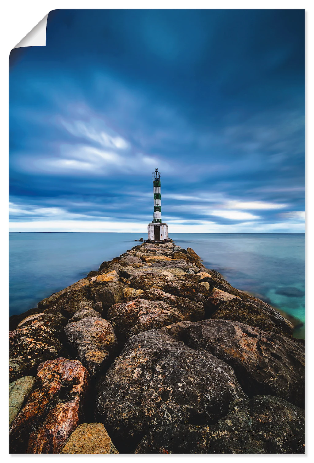 Artland Poster "Leuchtturm am Atlantik", Küste, (1 St.), als Alubild, Leinw günstig online kaufen