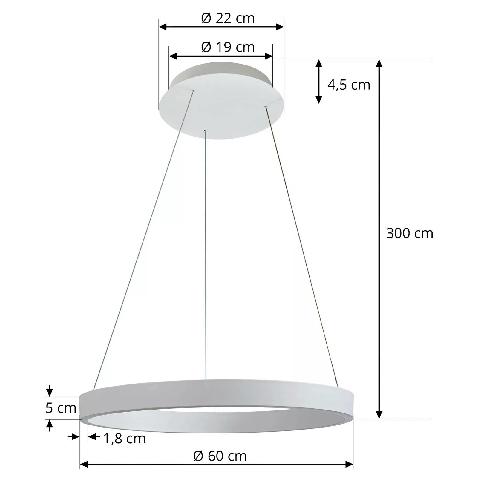 Arcchio Answin LED-Hängeleuchte 35,2 W weiß günstig online kaufen