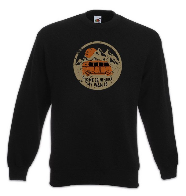 Urban Backwoods Sweatshirt Home Is Where My Van Is Sweatshirt Campen Campin günstig online kaufen