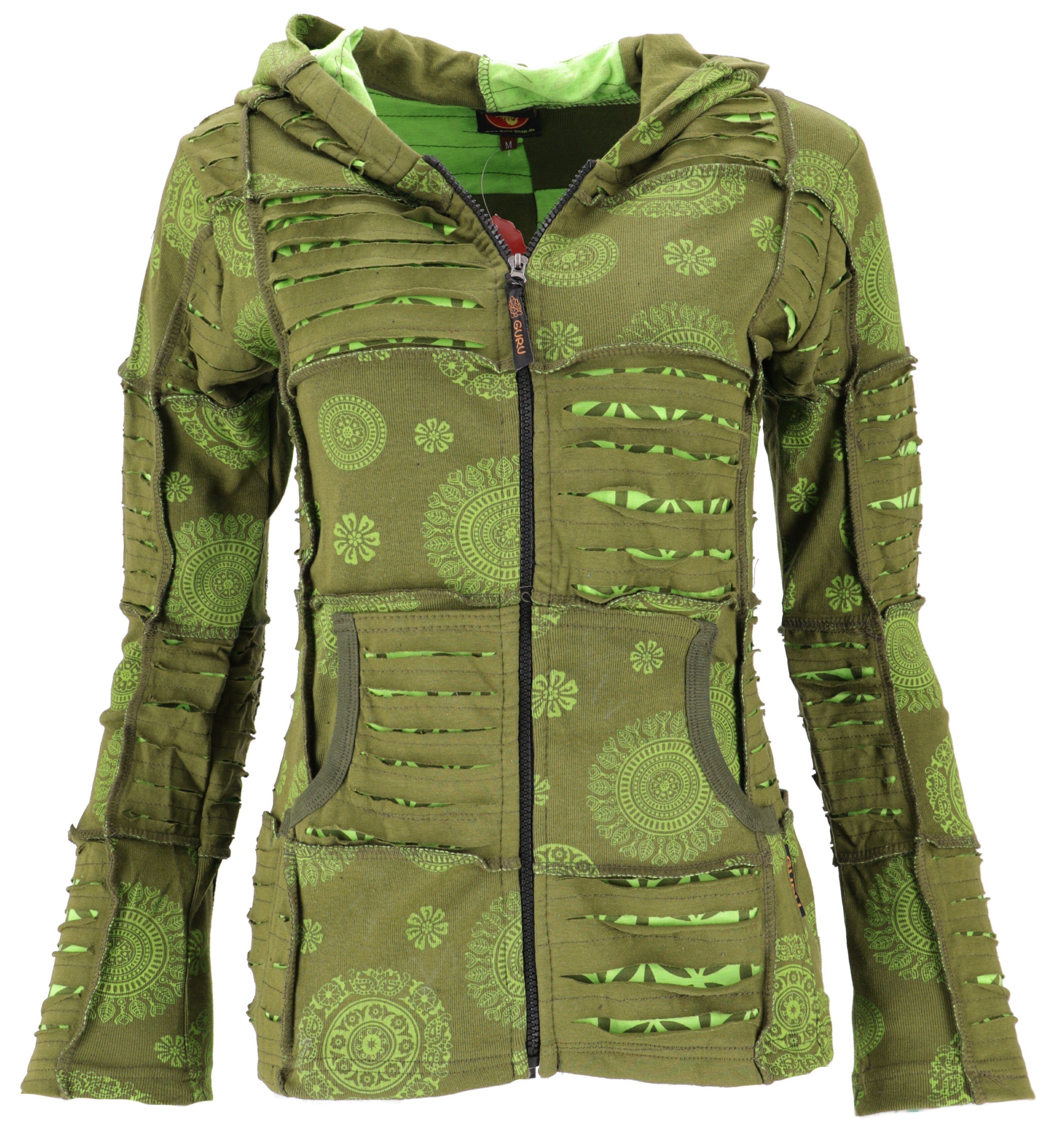 Guru-Shop Langjacke Goa Patchwork Jacke, Boho günstig online kaufen