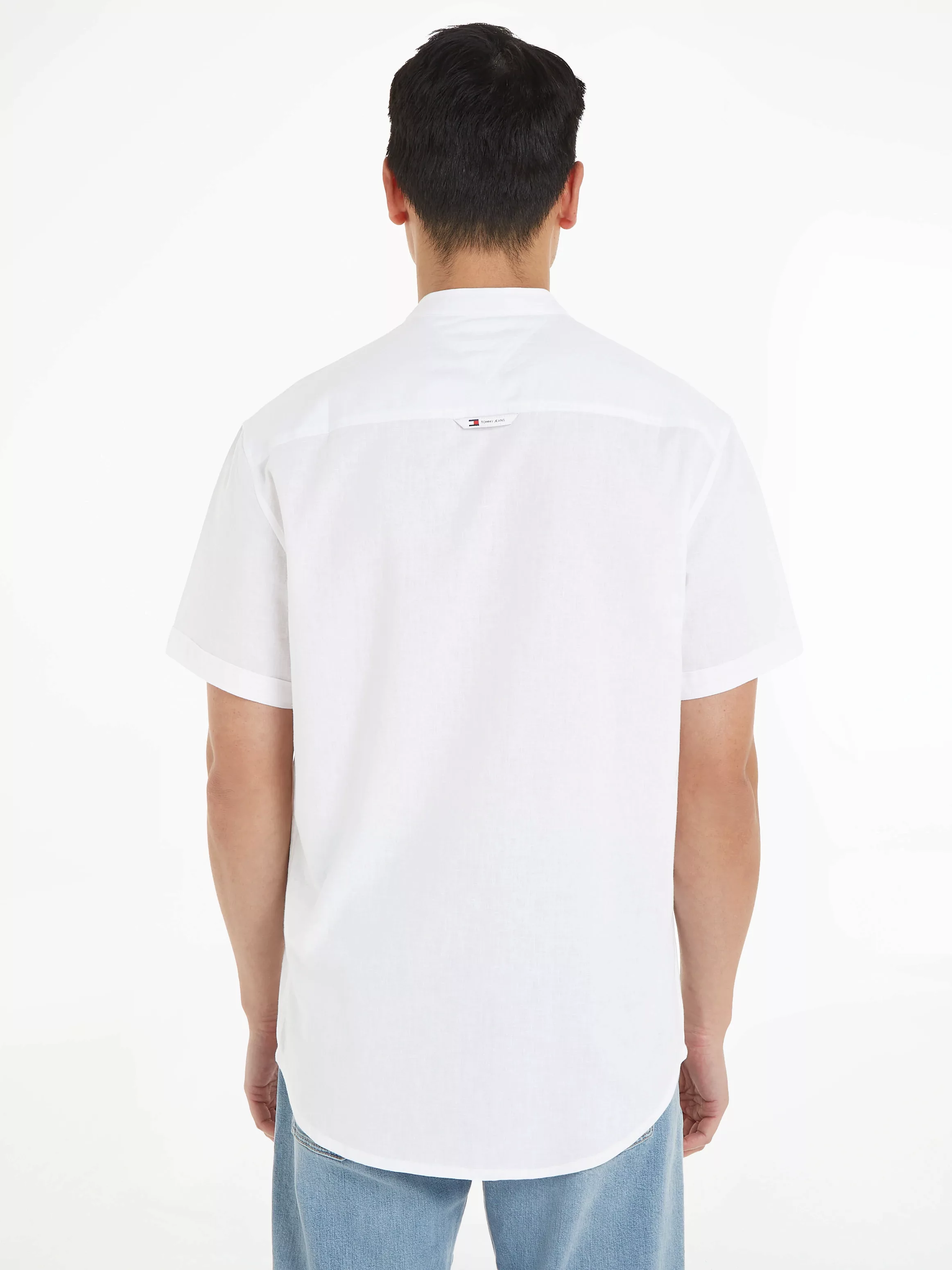 Tommy Jeans Kurzarmhemd "TJM REG MAO LINEN BLEND SS SHIRT", in melierter Op günstig online kaufen